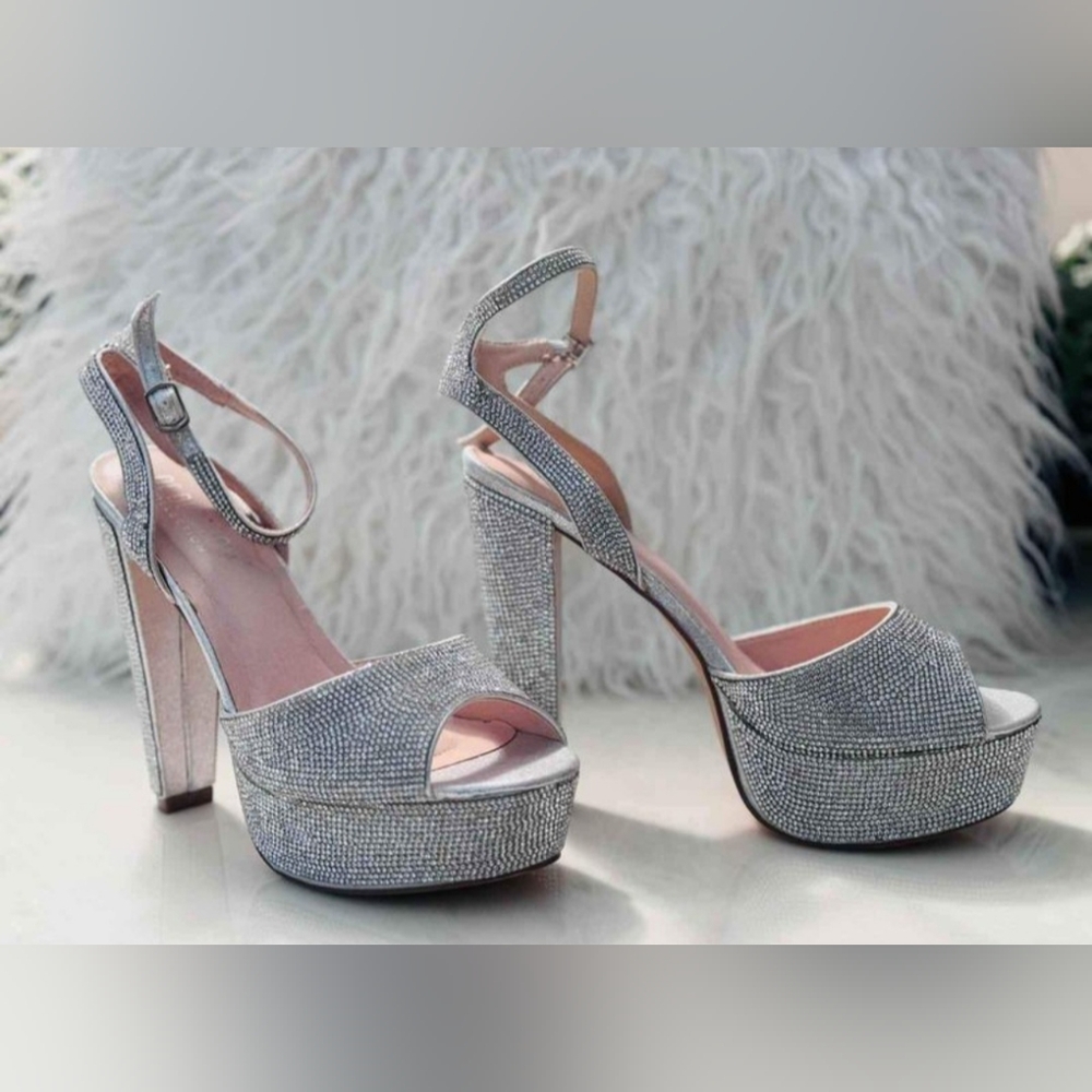 Women High Heels Stiletto Heel Open Toe Ankle Strap Wedding Shoes